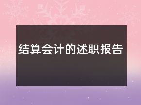 结算会计的述职报告
