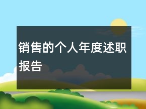 销售的个人年度述职报告