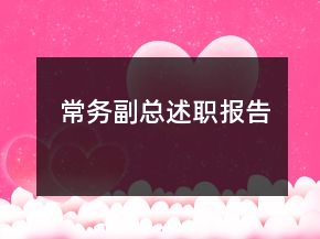 常务副总述职报告