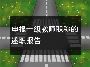 申报一级教师职称的述职报告
