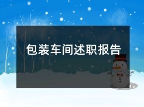 包装车间述职报告