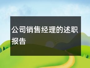 公司销售经理的述职报告