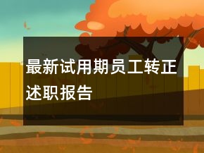 最新试用期员工转正述职报告