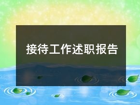 接待工作述职报告