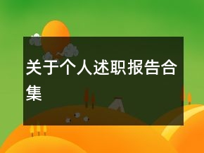 关于个人述职报告合集
