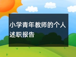 小学青年教师的个人述职报告