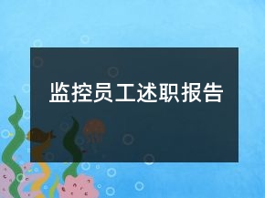 监控员工述职报告
