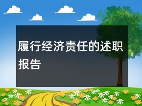履行经济责任的述职报告