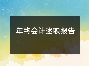 年终会计述职报告