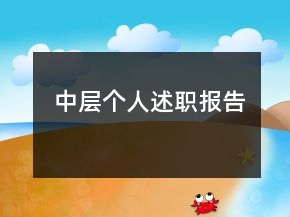 中层个人述职报告