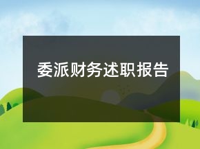 委派财务述职报告
