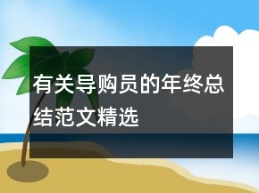 有关导购员的年终总结范文精选