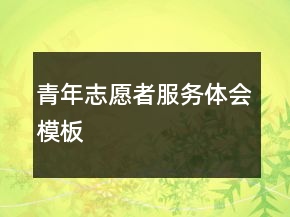 青年志愿者服务体会模板