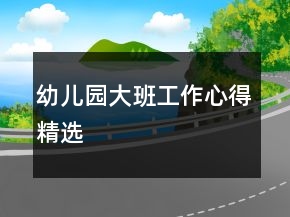 幼儿园大班工作心得精选