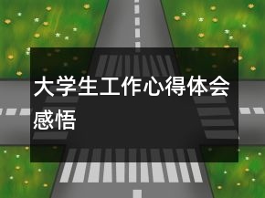 大学生工作心得体会感悟