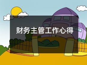 财务主管工作心得