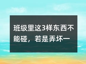 班级里这3样“东西”不能碰，若是弄坏一个，班主任：小心我打你