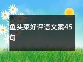 鱼头菜好评语文案45句