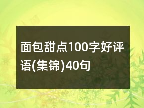 面包甜点100字好评语(集锦)40句