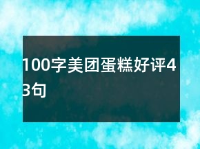 100字美团蛋糕好评43句