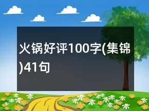 火锅好评100字(集锦)41句
