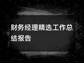 财务经理精选工作总结报告