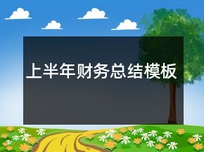 上半年财务总结模板