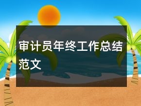 审计员年终工作总结范文