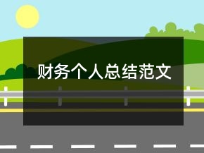 财务个人总结范文