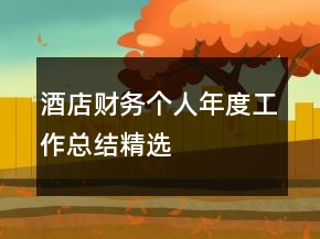 酒店财务个人年度工作总结精选