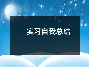 实习自我总结