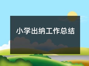 小学出纳工作总结