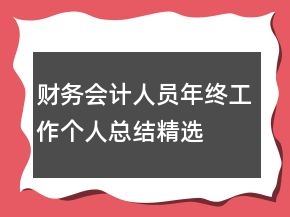 财务会计人员年终工作个人总结精选