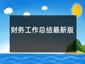 财务工作总结最新版