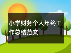 小学财务个人年终工作总结范文