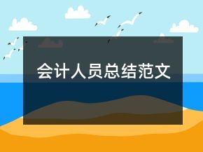 会计人员总结范文