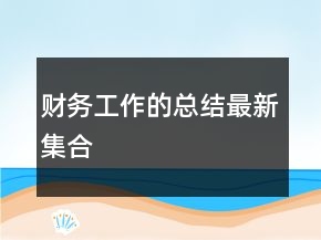 财务工作的总结最新集合