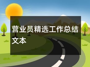 营业员精选工作总结文本
