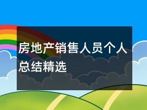 房地产销售人员个人总结精选