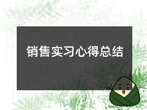 销售实习心得总结
