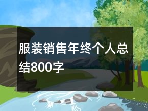 服装销售年终个人总结800字