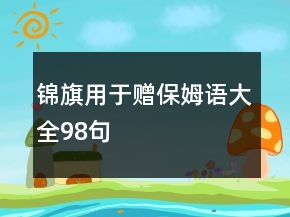 锦旗用于赠保姆语大全98句