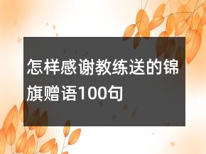 怎样感谢教练送的锦旗赠语100句