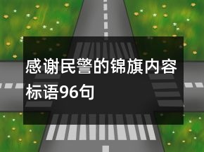感谢民警的锦旗内容标语96句