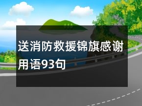 送消防救援锦旗感谢用语93句