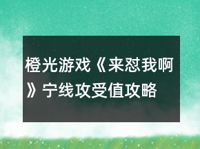 橙光游戏《来怼我啊》宁线攻受值攻略
