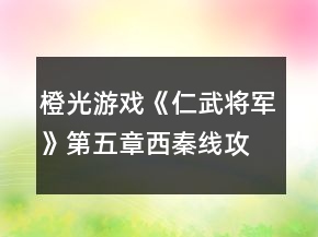 橙光游戏《仁武将军》第五章西秦线攻略