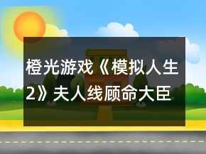 橙光游戏《模拟人生2》夫人线顾命大臣攻略