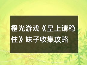 橙光游戏《皇上请稳住》妹子收集攻略