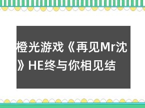 橙光游戏《再见Mr沈》HE终与你相见结局攻略